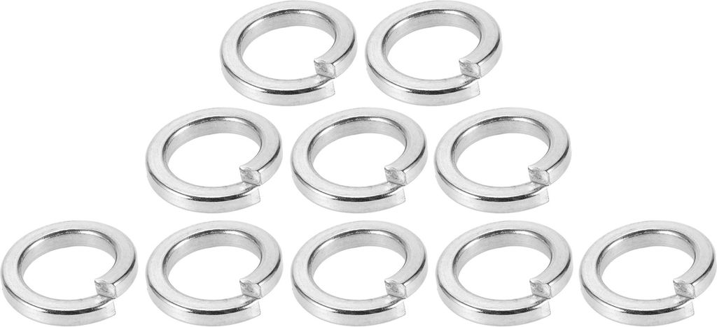 Universelle Federscheibe Spaltscheibe für M24 Schrauben, 25mm ID 31,3mm OD 6mm Dicke, langlebig, Edelstahl, Silberton, 10 Stück