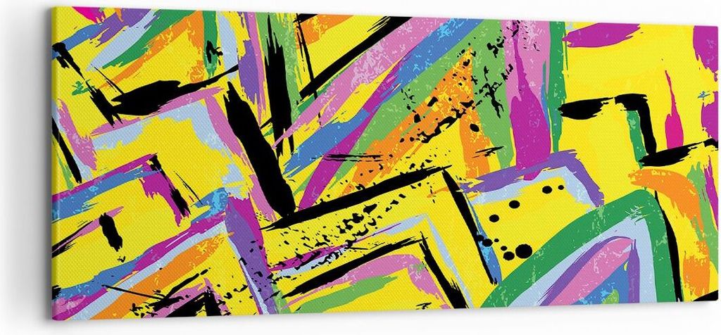 Bild auf Leinwand - Leinwandbild - Abstraktion modern - 120x50cm - Wand Bild - Wanddeko - Leinwanddruck - Bilder - Kunstdruck - Wanddekoration - Le...