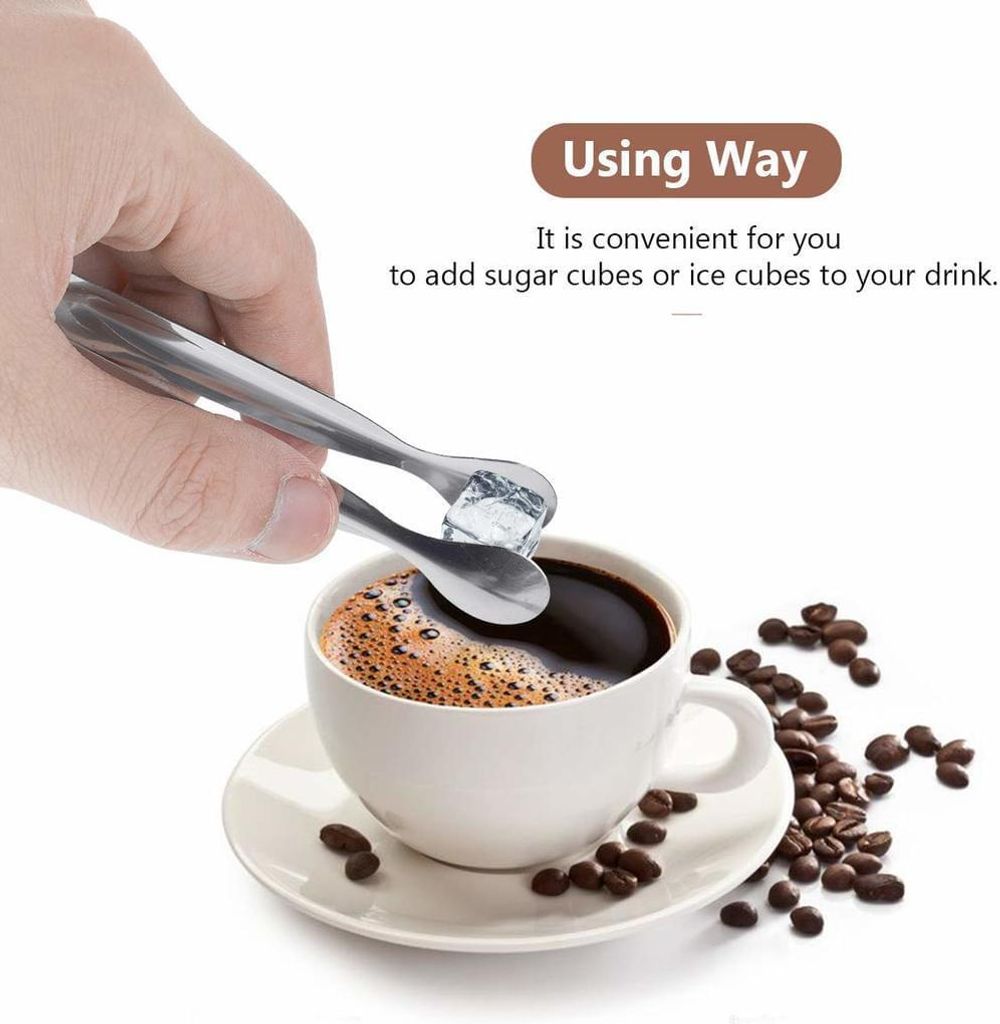 Edelstahl Eiszange Set 10-teilig - Servierzangen & Schaufeln Für Buffet & Bar