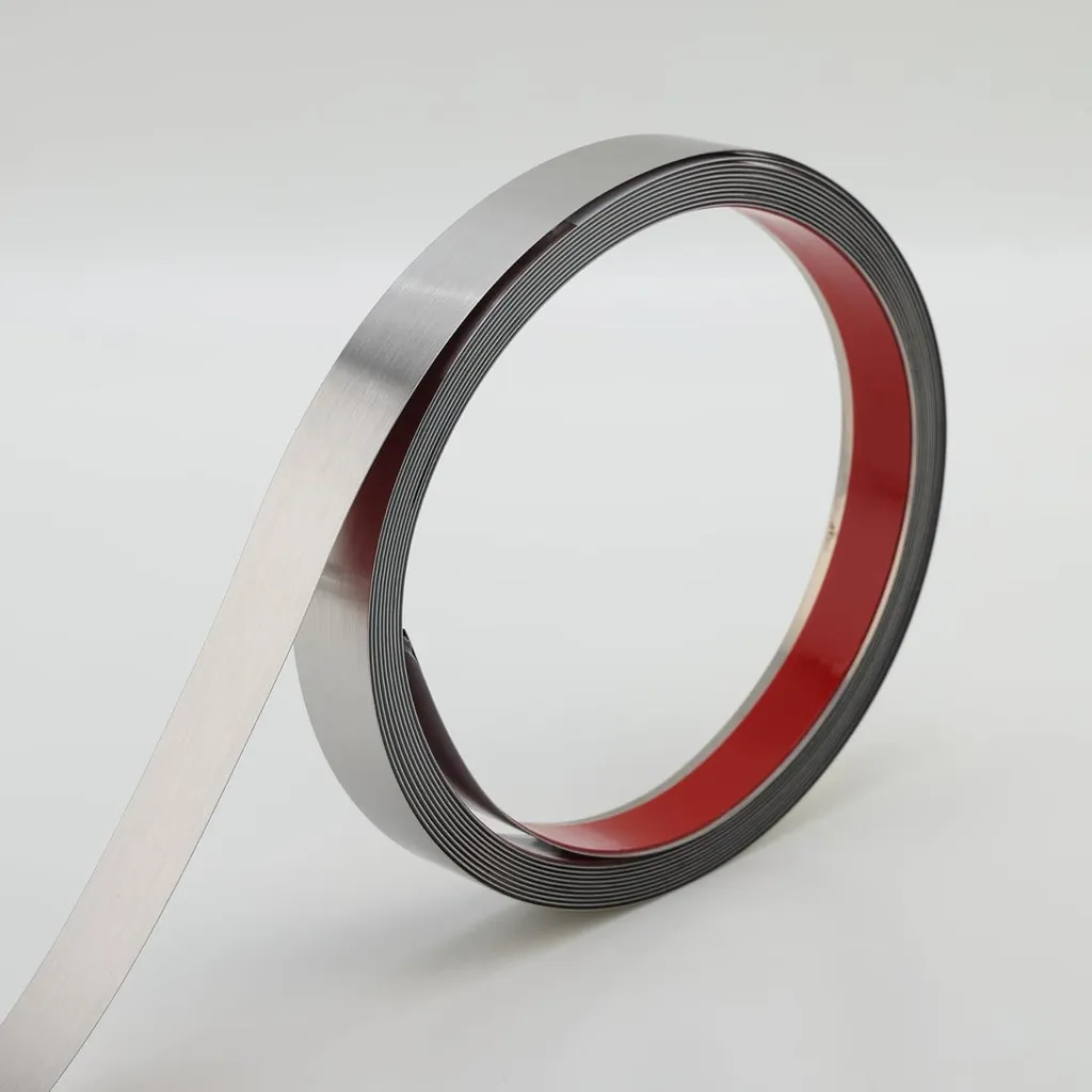 Baguette de Finition Inox Autocollante pour Mur et Cheminée 10mm