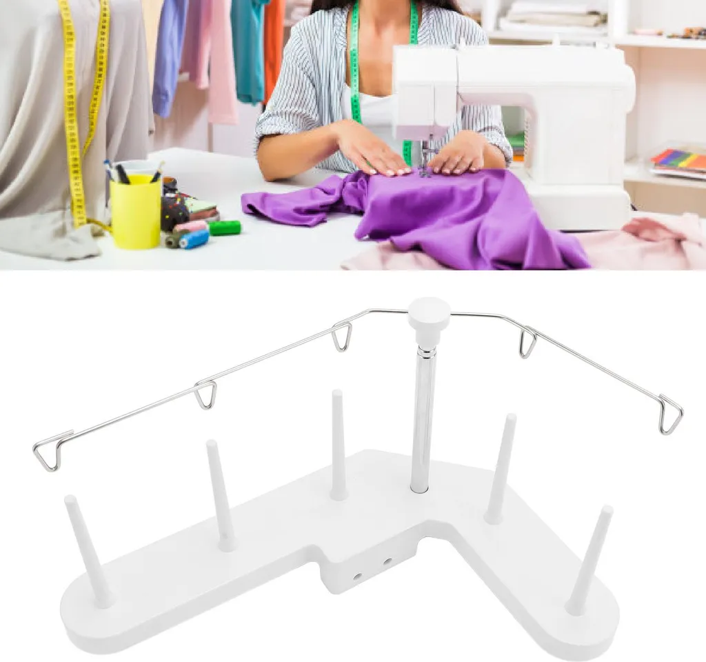 Porte-bobine Multifonctionnel Ajustable pour Machine à Coudre 5 Pcs