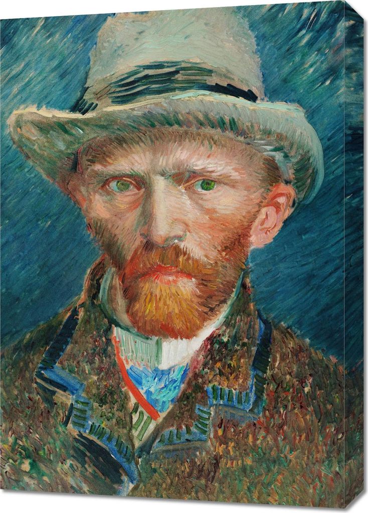 Bild 50x70cm Selbstporträt 4, Van Gogh Vintage für das Wohnzimmer
