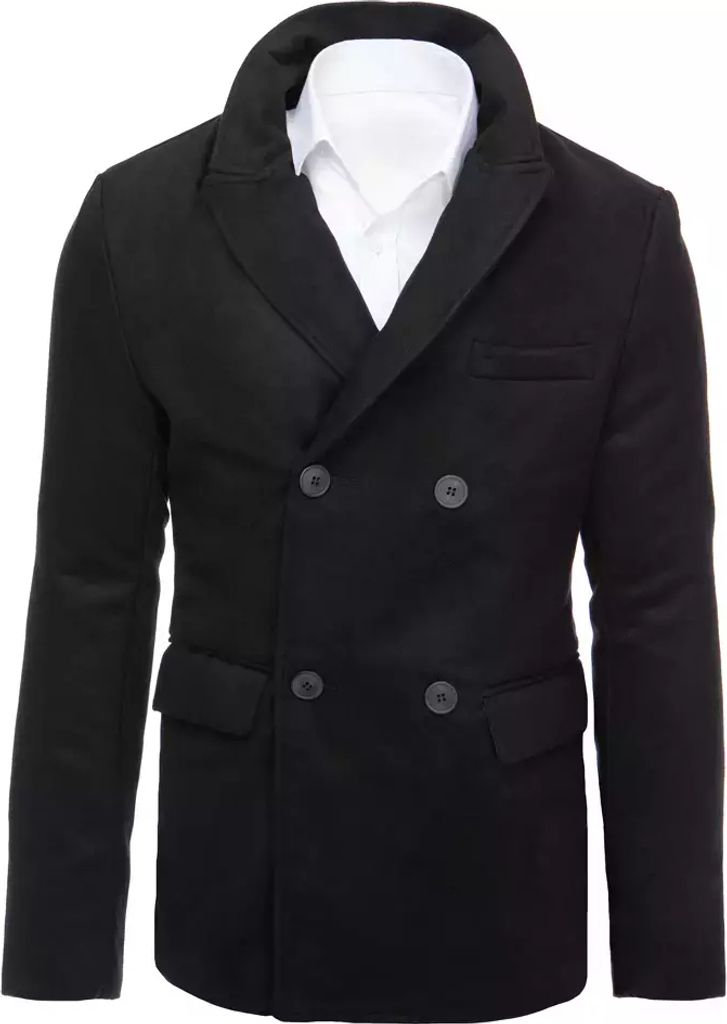 Dstreet Zweireihiger Herrenmantel Ryedure schwarz XL