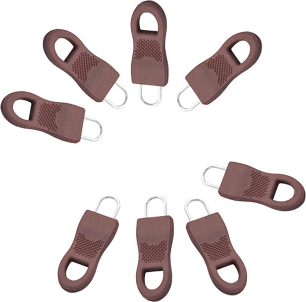 INF Zipper für Reißverschluss 8er-Pack Braun L Produktbild 