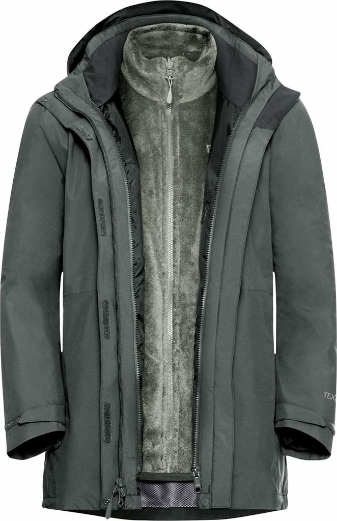 Jack Wolfskin Damen Rotwand 3in1 Jacke slate green XL Produktbild 