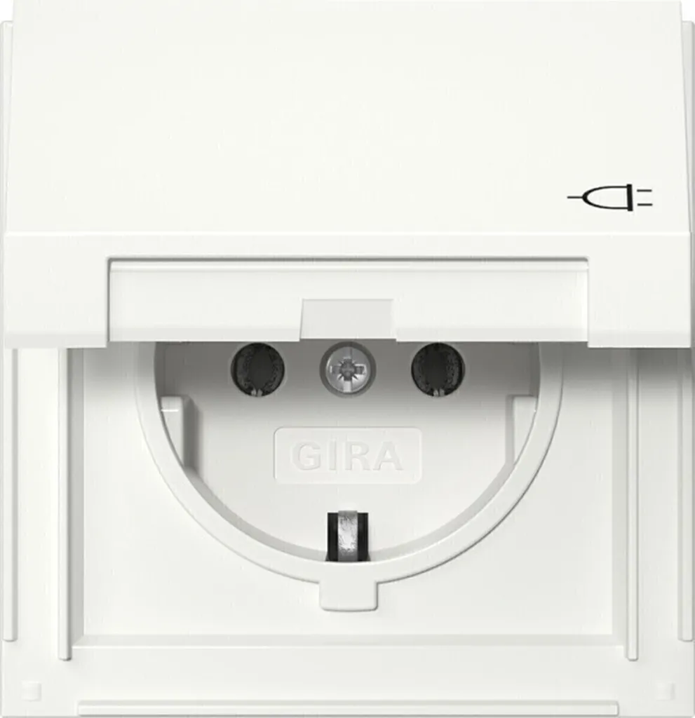 Prise extérieure Gira TX_44 445466 blanc pur idéale pour le jardin