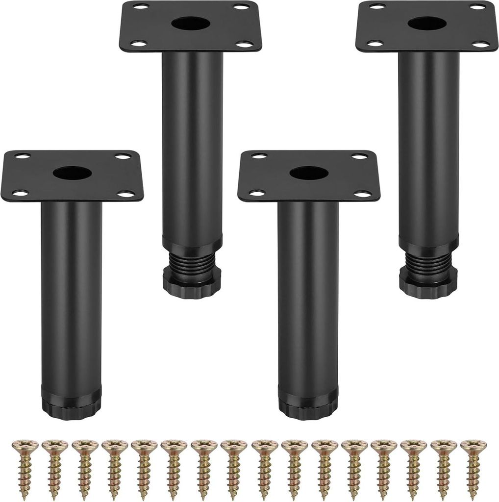 Verstellbare Möbelbeine - Hochwertiges Metall - Set von 4 - 10 cm