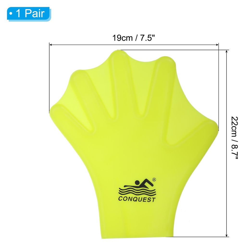 Silikon Schwimmhandschuhe, 1 Paar Flossen Schwimmhandschuhe Unisex Vollfinger Wasserdichte Trainingshandschuhe fš¹r Erwachsene Aquatisches Traini...