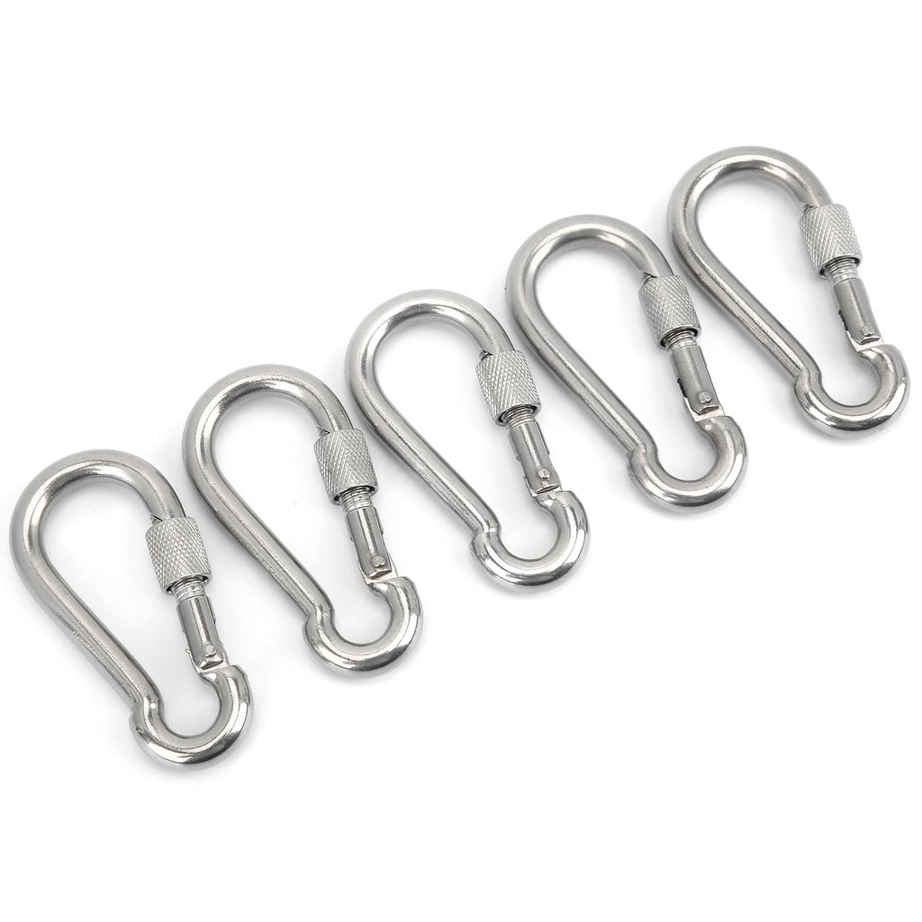Verriegelungskarabiner,Karabinerhaken,Karabinerhaken mit Federkraft,Karabinerhaken mit Schraubverschluss,Karabinerhaken mit Mutternverschluss