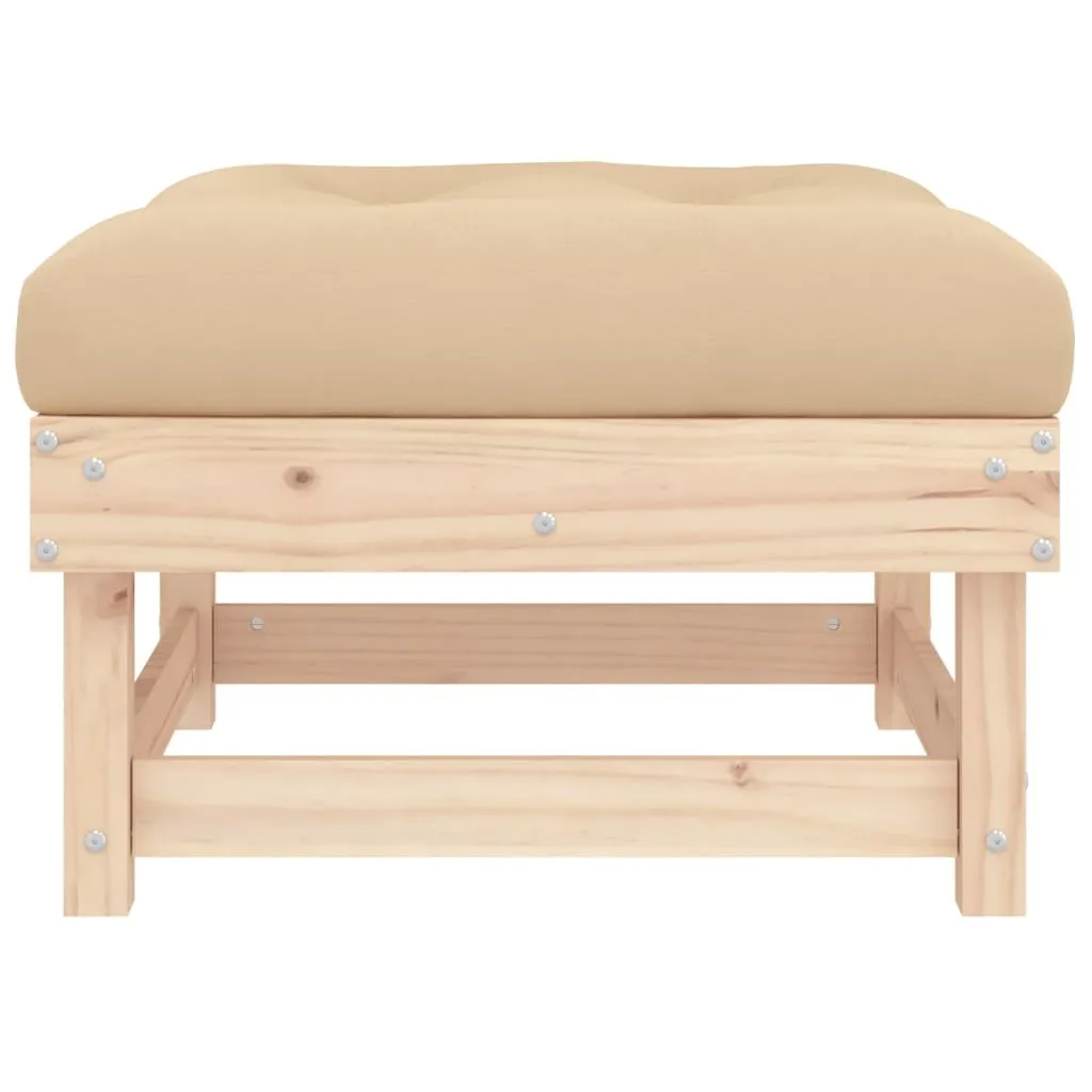 Sgabello Esterno Pino Massiccio e Cuscino Comfort | Design Modulare - 4