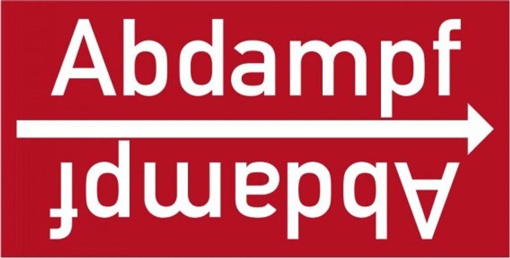 Dreifke Rohrleitungsband Abdampf, DIN 2403, ab Ø 15mm, rot/weiß, 33m/Rolle