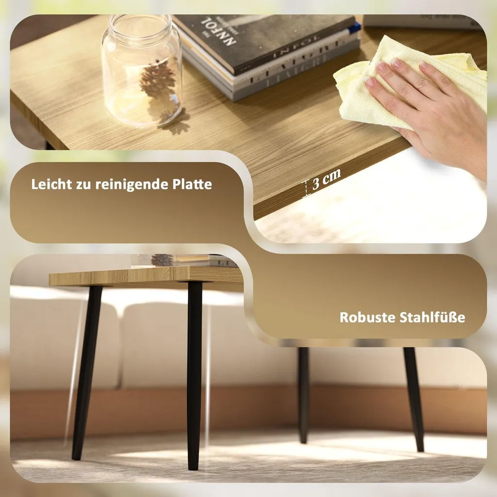 Table basse de salon modulable : duo de tables d'appoint gain de place - 5