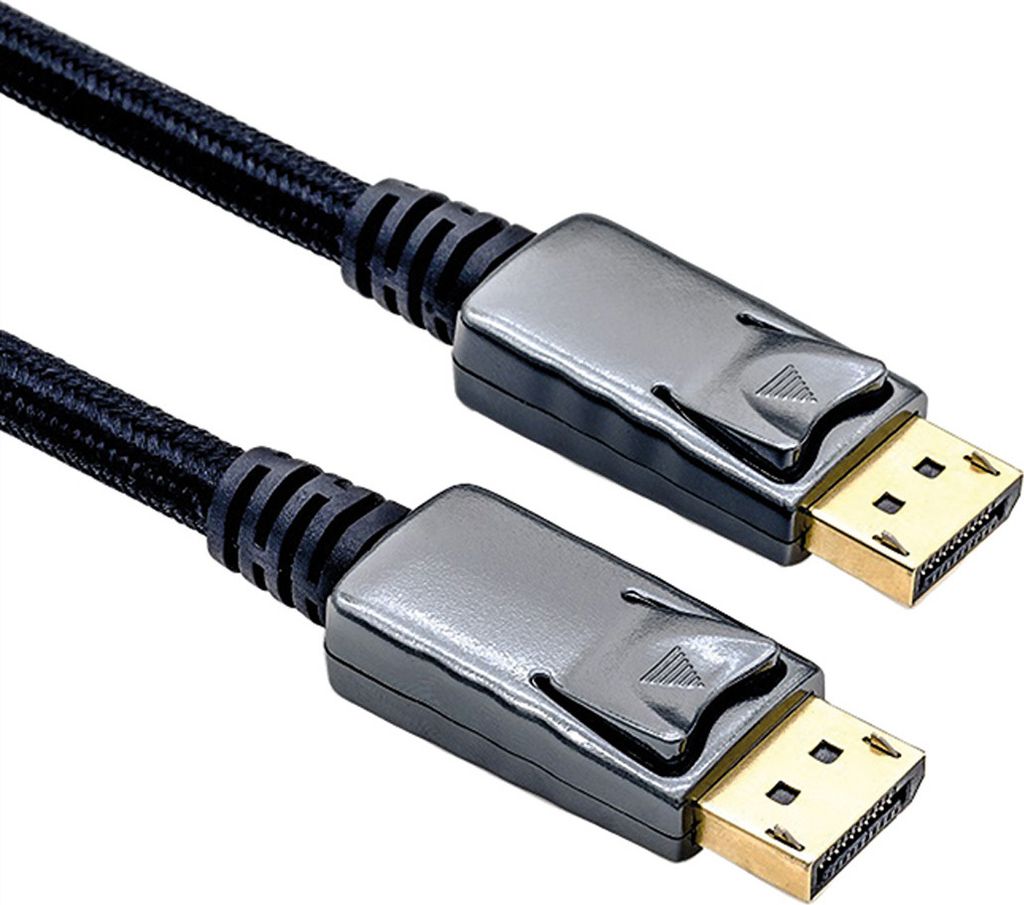 ROLINE DisplayPort Kabel, DP-DP, v1.2, ST - ST, schwarz-metallic, 3 m