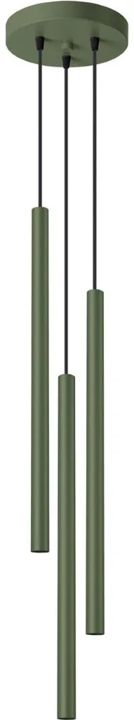 Lampada a sospensione PASTELO 3P verde oliva 3xG9 8W acciaio 104x19.5x19.5cm Sollux Lighting - 9