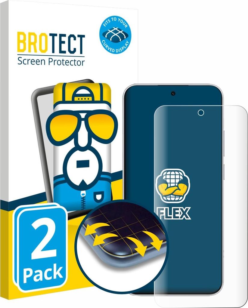 2x BROTECT Fullscreen Schutzfolie für Xiaomi Redmi Note 15 Pro Displayschutz Folie Fullcover Klar Transparent