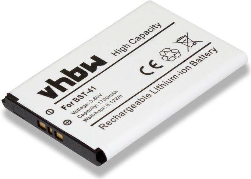 vhbw Akku kompatibel mit Sony MT25, MT25a, MT25i Handy Smartphone Telefon (1700 mAh, 3,7 V, Li-Ion)