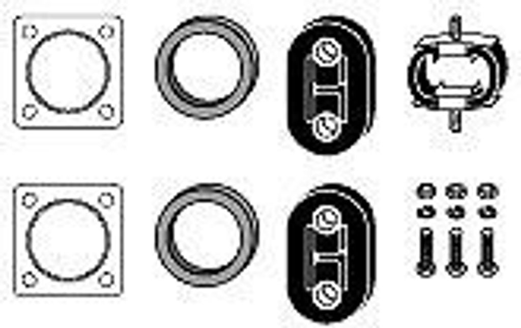 VEGAZ DA-116 Montagesatz Auspuffanlage Abgasanlage für NISSAN Patrol GR V SUV (Y61)