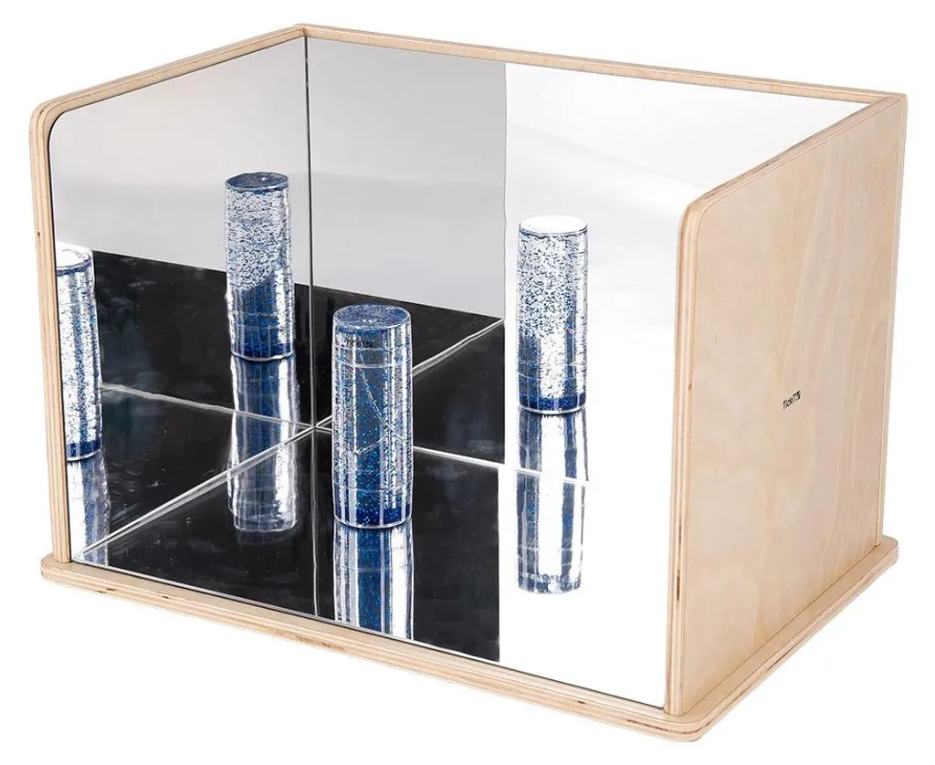 Miroir d'exploration en bois TickiT - Jouet sensoriel triangulaire 3 faces - 3