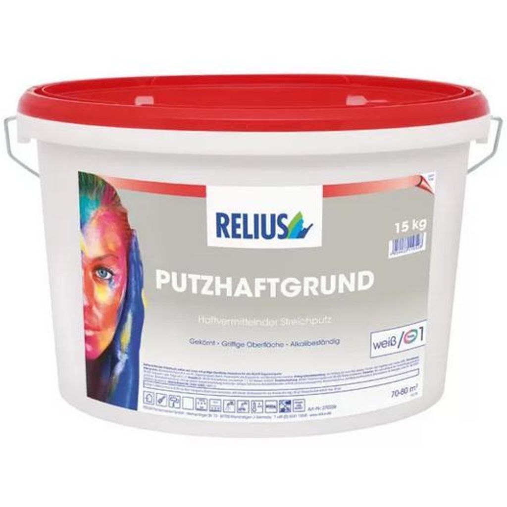 Relius Putzhaftgrund weiß / Basis 5 kg #270254 - Quarzgefüllter, haftvermittelnder Grundanstrich für Dispersionsputze, Grundierung
