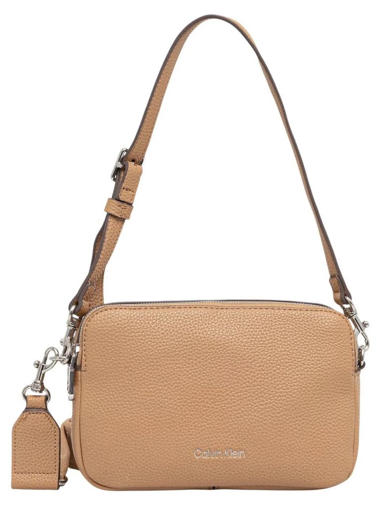 Calvin Klein WEBBING 2X STRAP CAMERA BAG Damen Handtasche Beige : Größe - UNICA Größe: UNICA