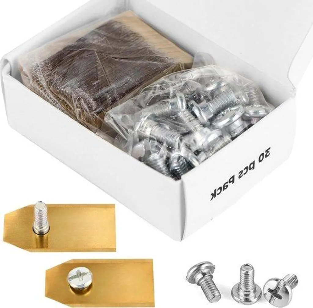 30 Lames Universelles Anti-Corrosion pour Tondeuse Robot - Finition Or