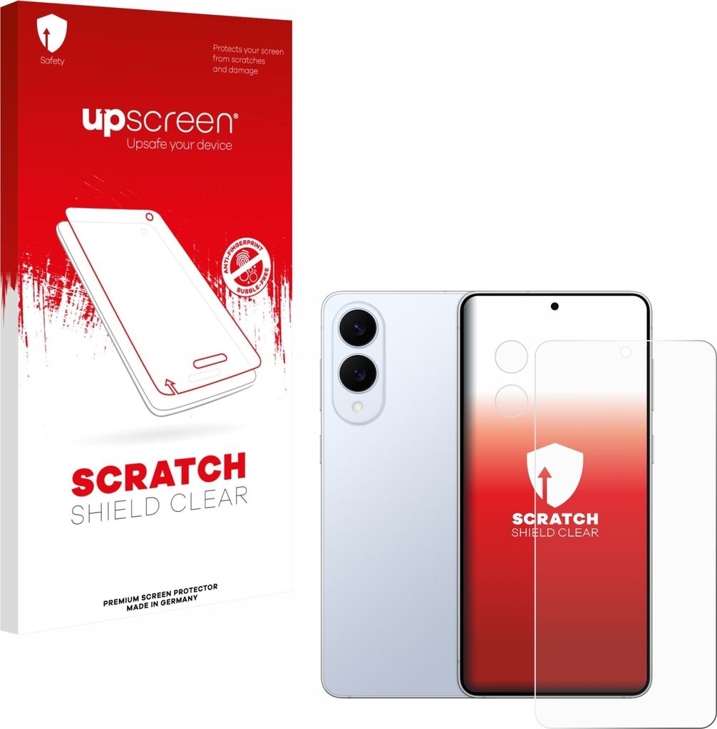 upscreen Schutzfolie für Samsung Galaxy S25 Edge (Display+Kamera) Displayschutz Displayschutzfolie Folie Klar Transparent