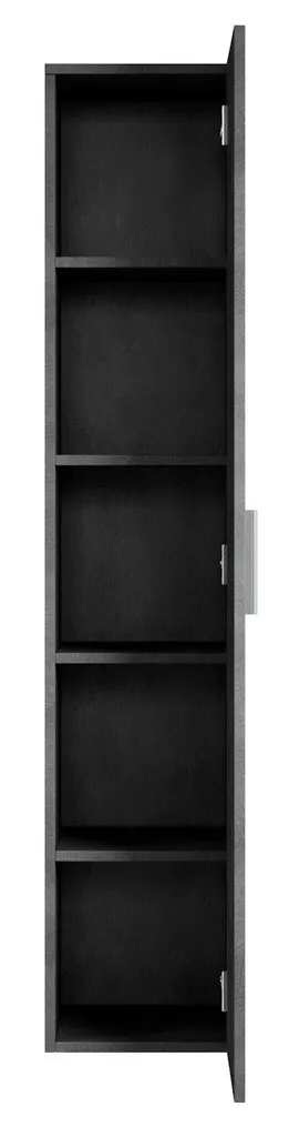 Colonne de Salle de Bain Grise 150cm Pluto - Meuble de Rangement Fin
