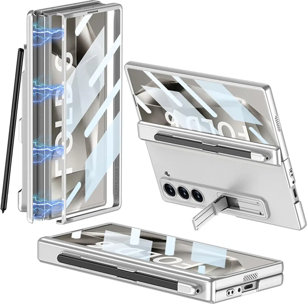 Custodia Professionale Z Fold 6 Argento: S Pen e Supporto Video - 1