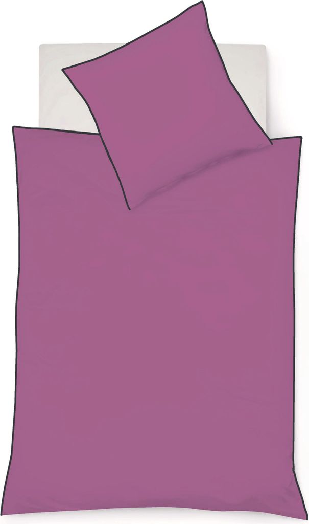 BLACK PREMIUM Schweizer Satin Bettwäsche Mauve 135 x 200 cm