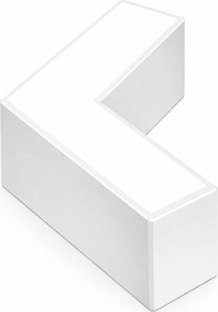 Stecker L 120° 8W für miteinander verbindbare lineare Hängeleuchte WEISS – Warmweiß 2300K – 3500K