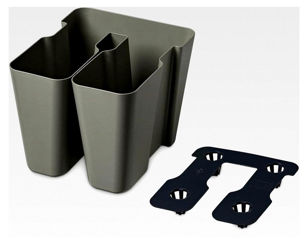 4 Blumenkästen für Balkongeländer als Sichtschutz oder Rankhilfe, Quarzgrau, 4 Liter, mit Wasserspeicher
