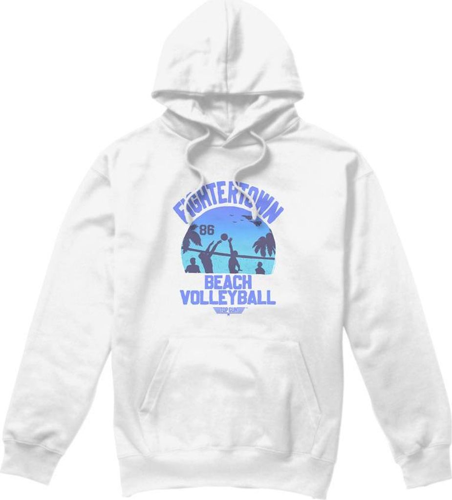 Top Gun - "Volleyball In Jeans" Kapuzenpullover für Herren TV9123 (M) (Weiß)