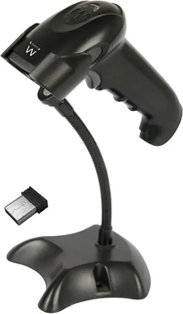 Lecteur de code-barres Ewent EW3431 1D/2D avec base de charge noir