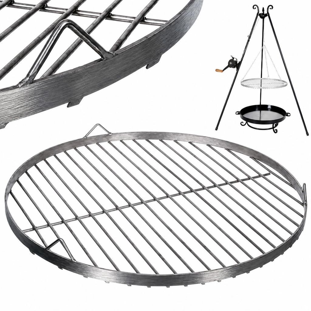 Grillrost Ø600 Mm FEINZ Dreibein Edelstahl Robust Für BBQ Produktbild 