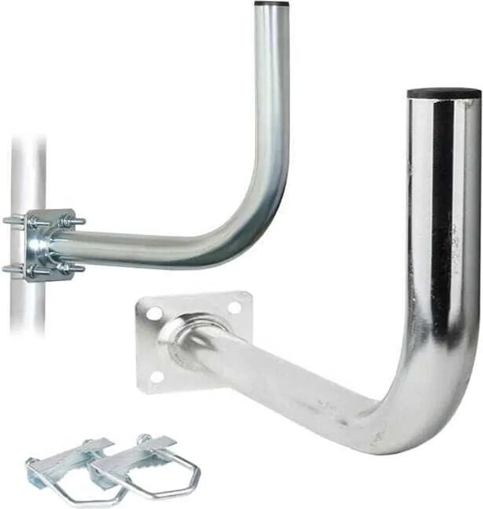 Supporto Antenna Vayox Argento 60cm - Staffa Balcone Senza Fori
