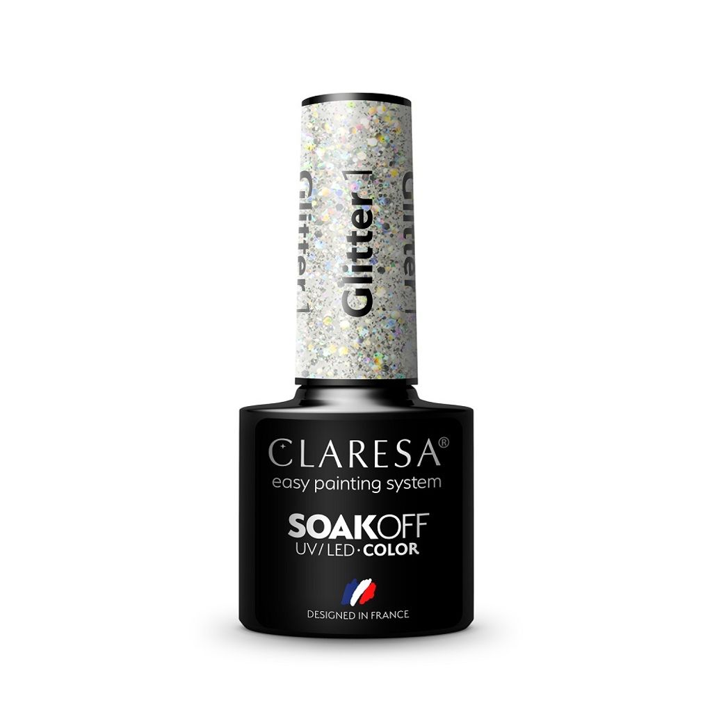 Claresa Soak Off UV/LED Glitter Lakier hybrydowy 1, 5g Zdjęcie produktu 