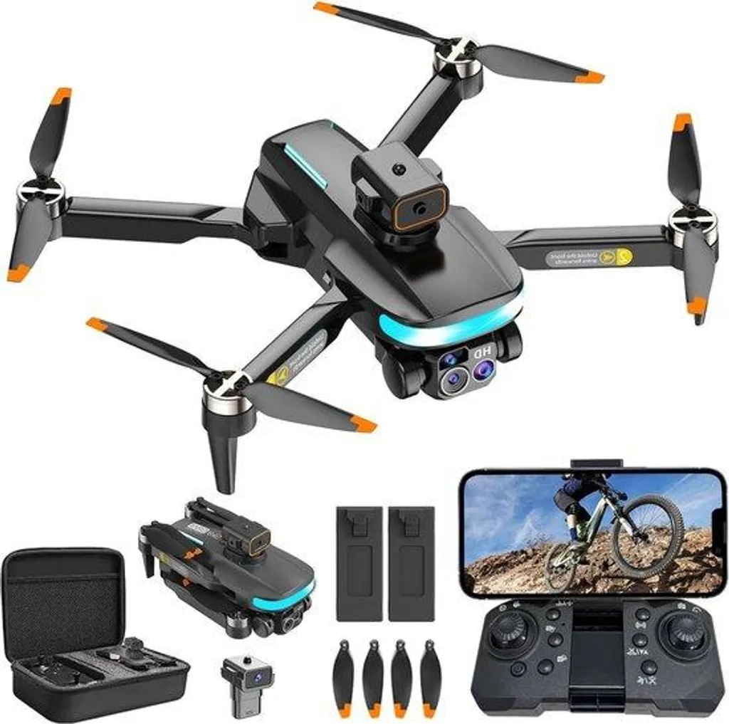 Quadricoptère 4K avec Caméra Wi-Fi, Système 360° et Double Batterie