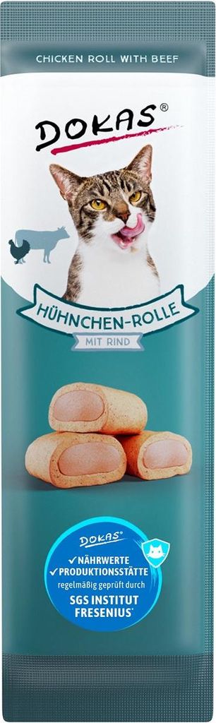 Dokas Cat Snack Rotolo di pollo con tonno 10g Immagine del prodotto 