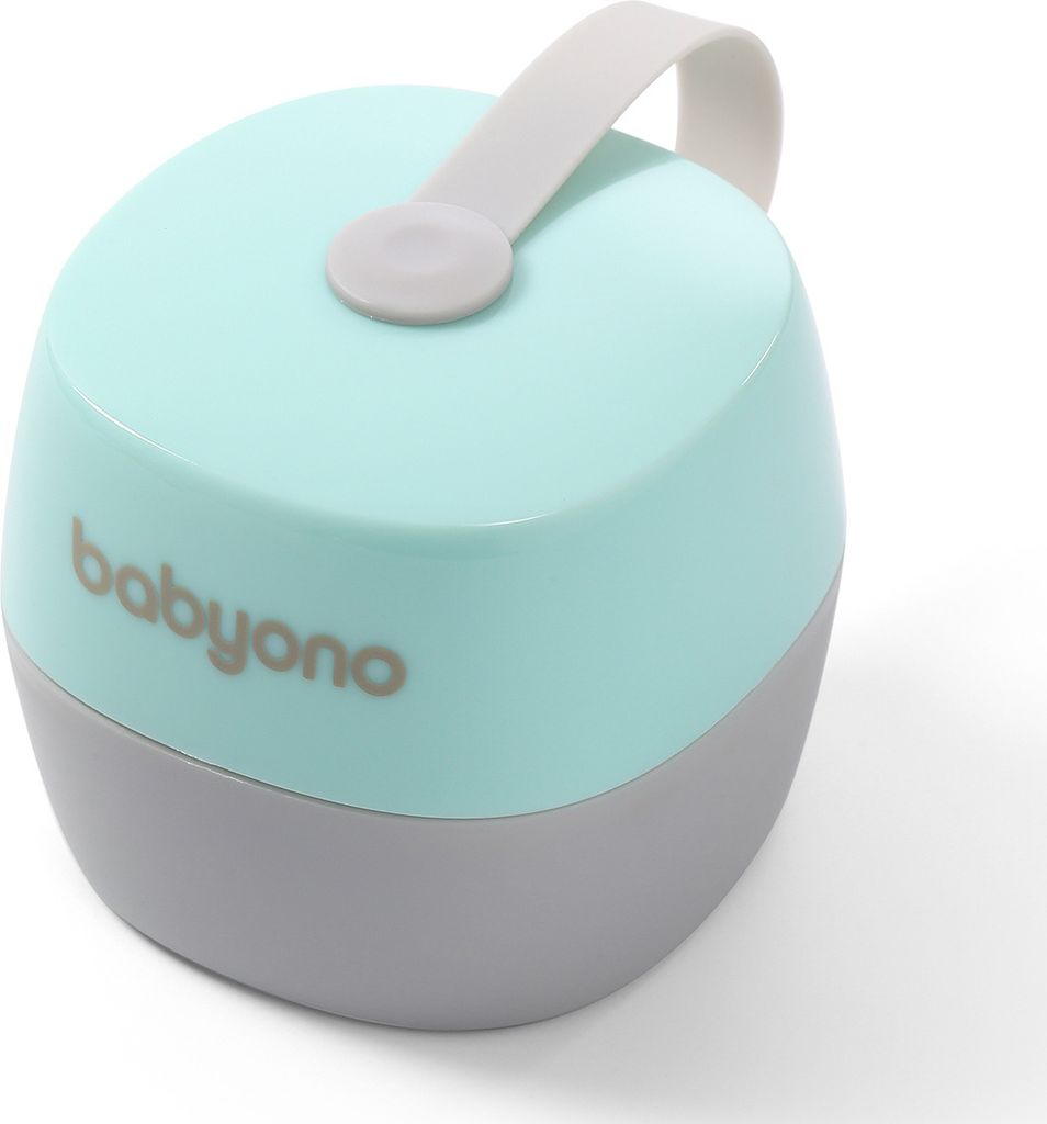 BABYONO | Kindergeschirr Set - mit Saugnapf - Trkis - Praktisch fr unterwegs - BPA-frei