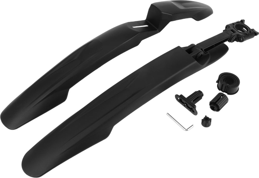 Universelle Vorder- und Hinterrad-Fahrrad-Schutzbleche Fahrrad-Spritzschutz Geeignet 62cm 63cm Langlebiges Fahrrad-Spritzschutz-Set Kunststoff Schw...