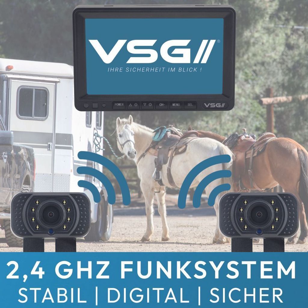 7" FUNK-HD-Rückfahrkamera PREMIUM PRO HD mit 2 Kameras Produktbild 5