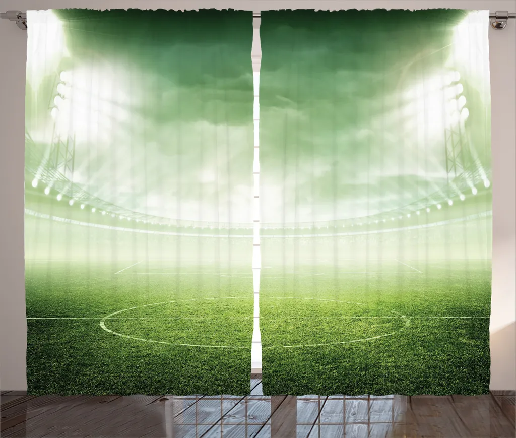 Rideau occultant léger stade de foot vert pour masquer un vis-à-vis