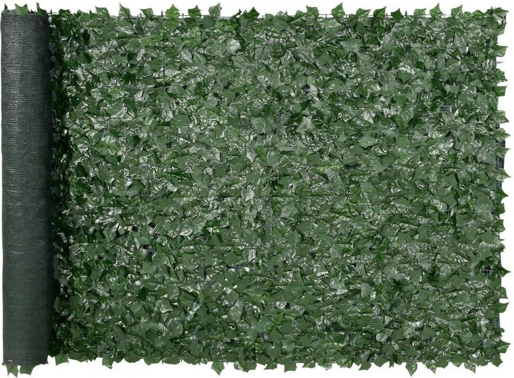 Sichtschutzzaun aus Efeu - 1,5 x 3 m - Künstlicher Wandschirm - Grüner Efeuzaun mit Netzgeweberückseite und verstärkter Verbindung - Künstlich...