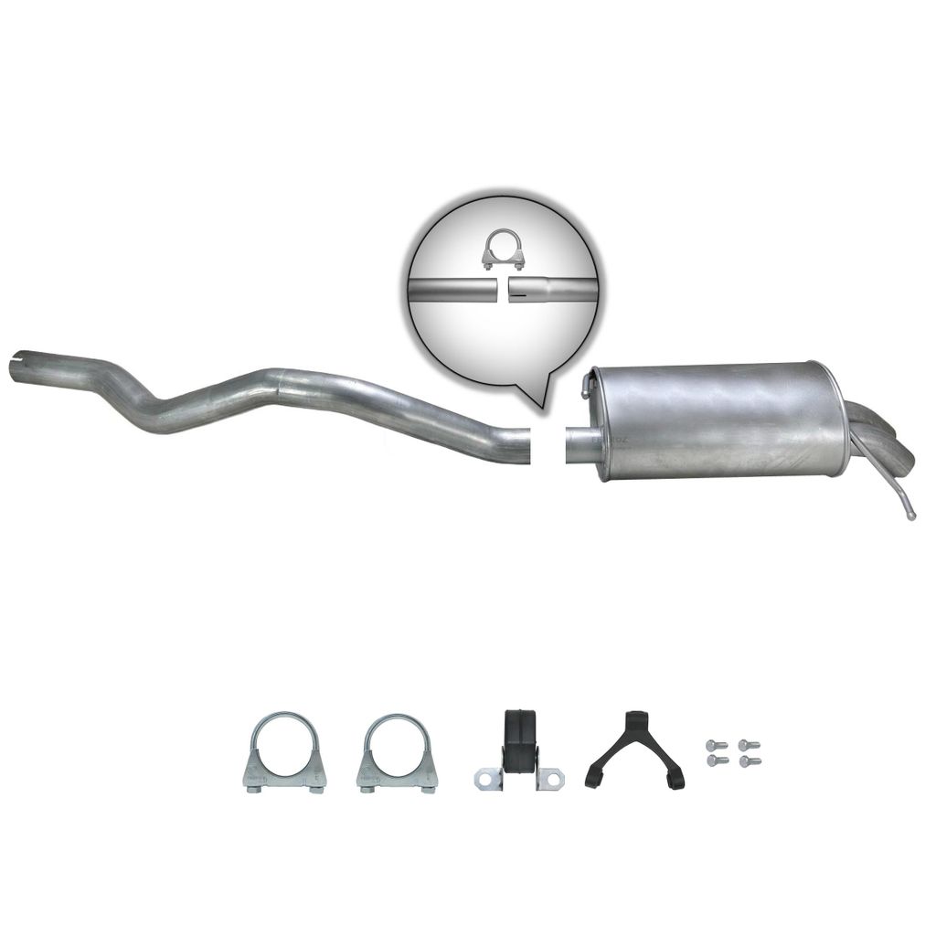 Endschalldämpfer VW Transporter T5 V 1.9 TDI Bus 2003-2009 Auspuff Endtopf