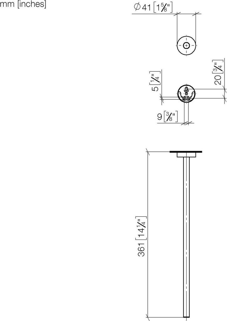 Dornbracht Handtuchhalter, einarmig, starr, Ausladung 360mm, 83215979-93