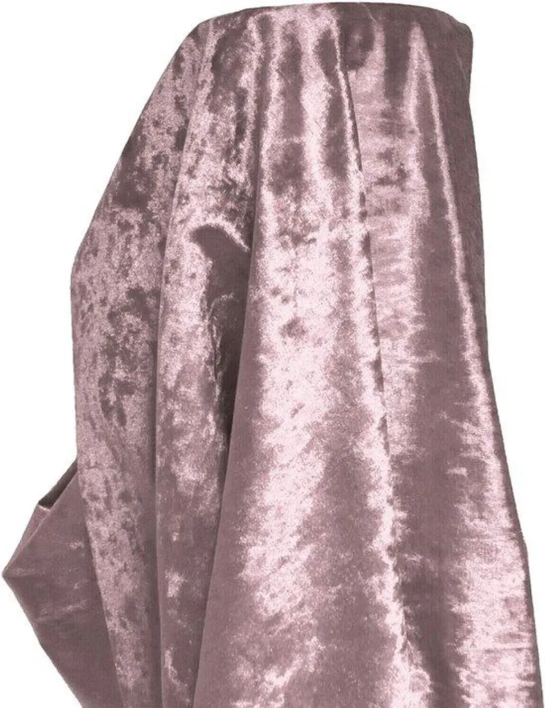 Velours de décoration rose pâle 140 cm, texture souple et fini soyeux