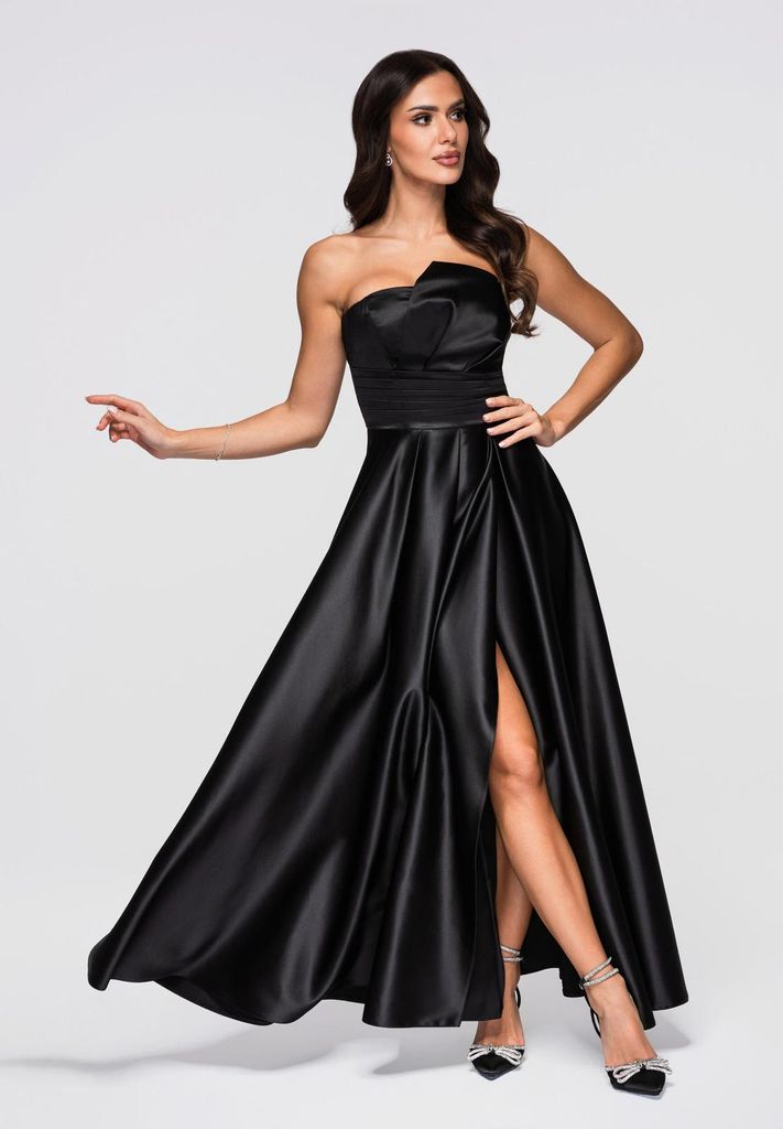 Abendkleid LA-OM-DLR175 - schwarz XS