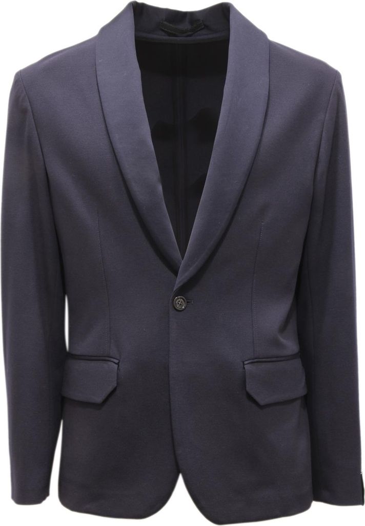 9887Au Giacca Uomo Paolo Pecora Man Jersey Jacket Blue