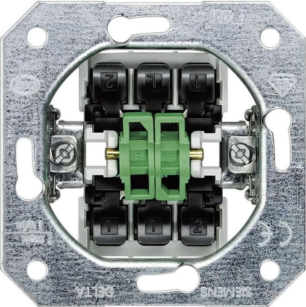 Interrupteur va-et-vient encastré Siemens 5TA2118 pour couloir et salon