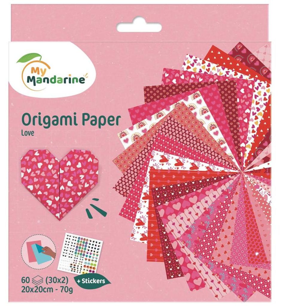 Origami Paper Love 60Bl  20x20cm Produktbild 